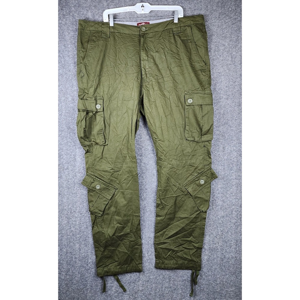 Matchstick Cargo Pants Mens 42 Olive Multi Pocket Military Workwear 185/110C